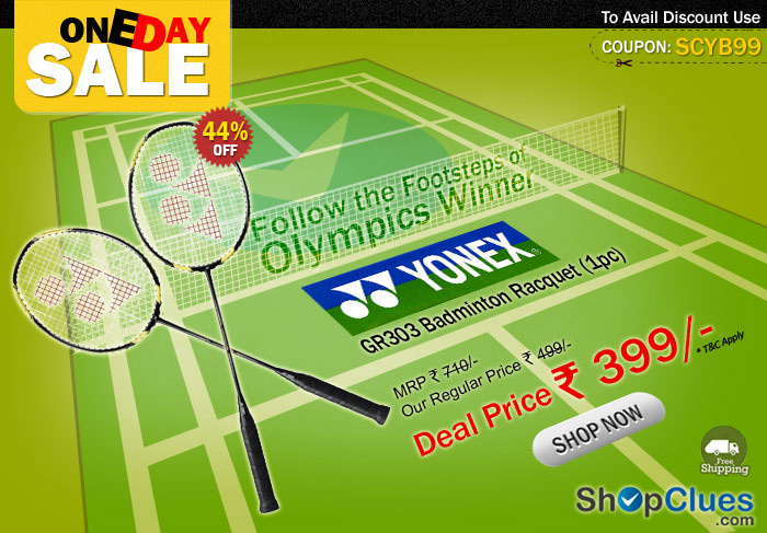 Yonex GR303 Badminton Racquet in jusr Rs.399/- with Free Shipping