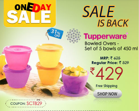 Tupperware Bowled Overs - Set of 5 bowls of 450 ml each