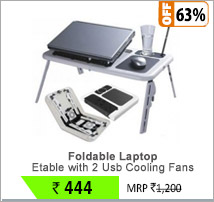 Foldable Laptop Etable Wid 2 Usb Cooling Fans