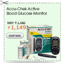 Accu-Chek Active Blood Glucose Monitor System Glucose Meter (Free 10 Test Strips)