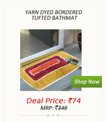 Yarn Dyed Bordered Tufted Bathmat