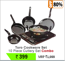 Branded Combo offer 5 Piece Toro Cookware Set & 10 Piece Cutlery Set