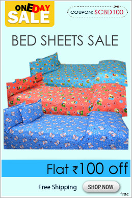 Bed Sheet Sale flat Rs100 Off