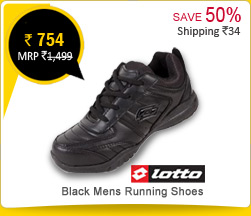 Lotto Black Men's Running Shoes