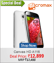 Micromax Canvas HD A116 Rs. 12,899
