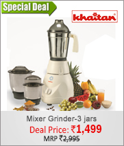 Khaitan Power Mixer Grinder-3 jars rs. 1,499