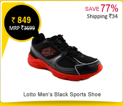 Lotto Men's Black Sports Shoe