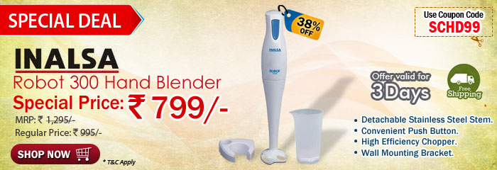 Inalsa Robot 300 Hand Blender Rs 799/- 