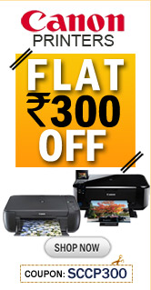 Canon printers Flat Rs 300/- off 