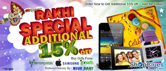 Rakhi Special: Get Additional 15% off Today on raksha bandhan gifts