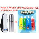 Milton Thermosteel Flask +FREE Angry Bird Foldable Water Bottle (Qty:1) Worth Rs.99
