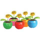 Car & Home Decor Smiley Sun Flower Plant Flip Flap Dancing Solar Powered Decorative Dancing