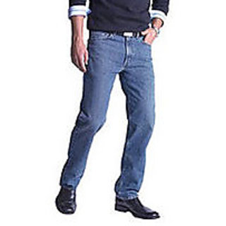 Modern Men Men's Cotton Stuff Regular Fit Blue Jeans 2025 at ShopCircuit | ONDC
