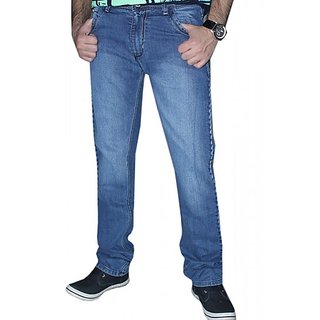 Modern Men Men's Cotton Stuff Regular Fit Blue Jeans 2025 at ShopCircuit | ONDC