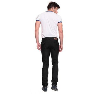 Rewa Men's Regular Fit Black Jeans