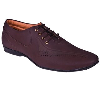 Chic Men Messi Men Brown Lace-up Formal Shoes 2025 at ShopCircuit | ONDC