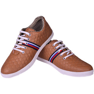 Premium Men Messi Men Tan Lace-up Casual Shoes 2025 at ShopCircuit | ONDC
