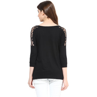 Best Women Miss Chase Women's  Round Neck Cap Sleeves Basic Plain Top 2025 at ShopCircuit | ONDC