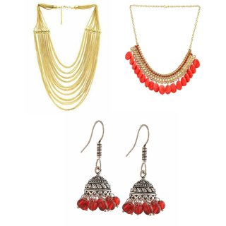 Combo of 2   beads  necklace + jhumki earring - Jewellery Sets | Buy online on ZillyBuy