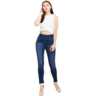 Top Women Miss Chase Women's Blue Super Skinny Fit Jeggings 2025 at ShopCircuit | ONDC