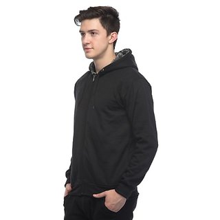 Luxurious Men Emblazon Men's Black High Neck Sweatshirt 2025 at ShopCircuit | ONDC
