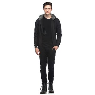 Luxurious Men Emblazon Men's Black High Neck Sweatshirt 2025 at ShopCircuit | ONDC