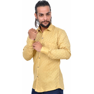Elegant Men Gloria Golden Slim Fit Cotton Men's Shirt 2025 at ShopCircuit | ONDC