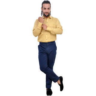 Elegant Men Gloria Golden Slim Fit Cotton Men's Shirt 2025 at ShopCircuit | ONDC