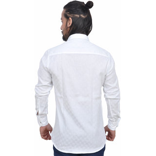 Premium Men Gloria White Slim Fit Cotton Men's Shirt 2025 at ShopCircuit | ONDC