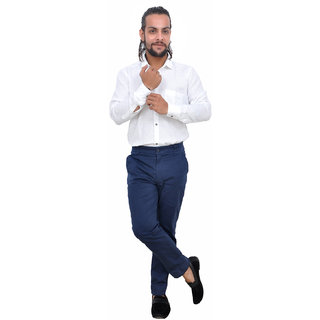 Premium Men Gloria White Slim Fit Cotton Men's Shirt 2025 at ShopCircuit | ONDC