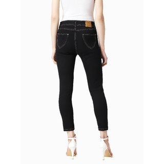 Best Women Miss Chase Women's Blue Out And About Pearl High Waist Denim Pant 2025 at ShopCircuit
