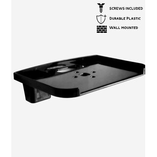 HFK Black Set Top Box stand With 2 Remote Holder And 2Screw frees - Hardware, Tools and Home Safety | Buy online on ZillyBuy
