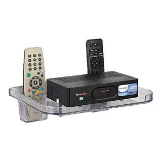 HFK White Set Top Box stand With 2 Remote Holder And 2Screw free - Hardware, Tools and Home Safety | Buy online on ZillyBuy