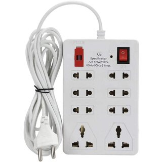 HFK Eight switches Extension Cord With 2 mtr. Wire - Hardware, Tools and Home Safety | Buy online on ZillyBuy