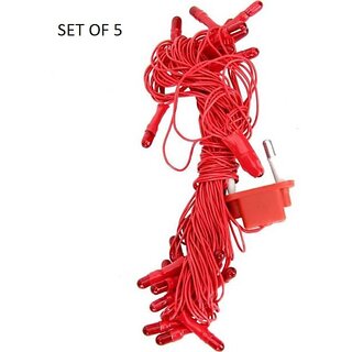HFK 5 mtr. Pack of 5 Red Diwali Rise Light Jhalar, - Electricals | Buy online on ZillyBuy