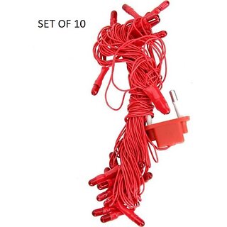 HFK 5 mtr. Pack of 10 Red Diwali Rise Light Jhalar, - Electricals | Buy online on ZillyBuy