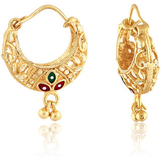 Vighnaharta Traditional Daily Wear Gold Plated Alloy Bali Earring For Women And Girls - Earrings | Buy online on ZillyBuy