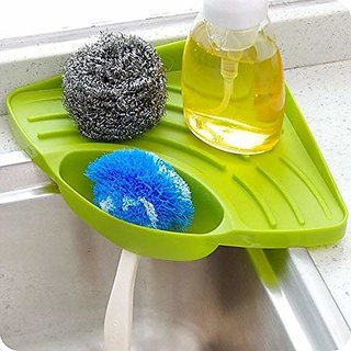 Kitchen Sink Corner Tool with Tray Storage Organizer Rack for Soap Dish Wash Basin - Home Improvement | Buy online on ZillyBuy