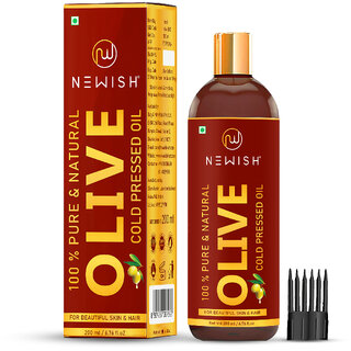 newish pure cold pressed olive oil for hair and skin 200ml