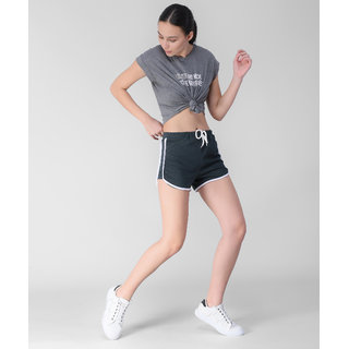 Vivient Women Green Hosery Short