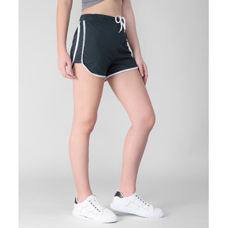 Vivient Women Green Hosery Short