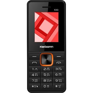 Karbonn KX3 (Black&amp;Orange) - Mobile Phone | Buy online on ZillyBuy