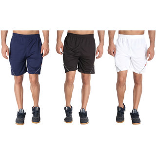 MRD SPORTS  YOGA SHORTS COMBO WITH ZIPPER POCKETS (FREE SIZE WAIST 28 to 34 INCH) (PACK of 3) - Track Pants | Buy online on ZillyBuy