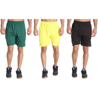 MRD SPORTS  YOGA SHORTS COMBO WITH ZIPPER POCKETS (FREE SIZE WAIST 28 to 34 INCH) (PACK of 3) - Track Pants | Buy online on ZillyBuy