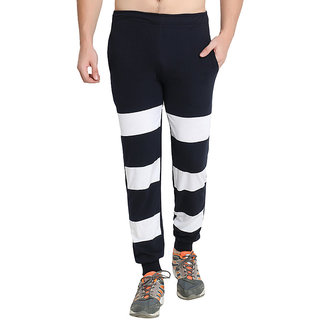 M.R.D. Men's Regular Fit Trackpants (MBLRNVBPNTLNavy Blue WhiteLarge) - Track Pants | Buy online on ZillyBuy