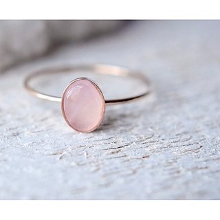 6.5 Ratti silver rose quartz  Stone Ring by JAIPUR GEMSTONE