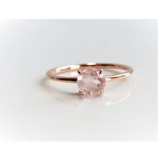 6 25 ratti lab certified stone 100 original rose quartz gold plated ring for unisex by jaipur gemstone