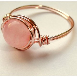 6.25 Ratti Gold plated  Original rose quartz  Ring Lab Certified Stone by JAIPUR GEMSTONE