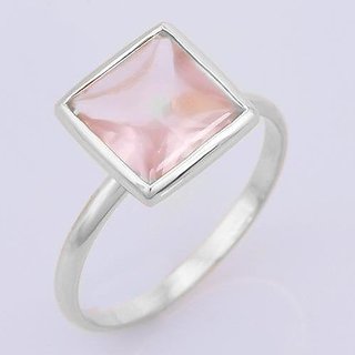 7 25 ratti stone 100 natural rose quartz silver ring by jaipur gemstone