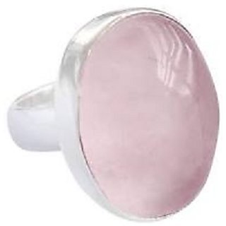 7 Carat Lab Certified Silver rose quartz Ringfor unisex by JAIPUR GEMSTONE